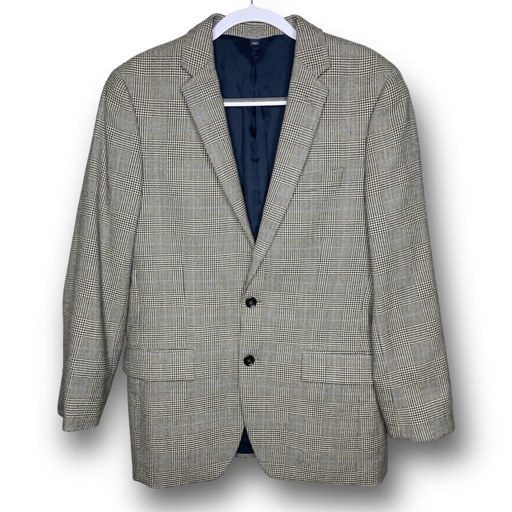 J Crew Thompson Glen Plaid Size 38R Mens Wool Blend Suit Jacket Blazer $288